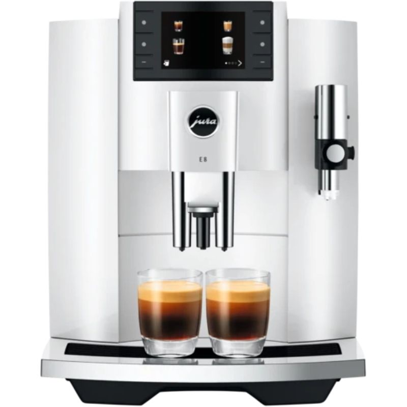JURA E8 INTC Coffee Machine Piano White 15662