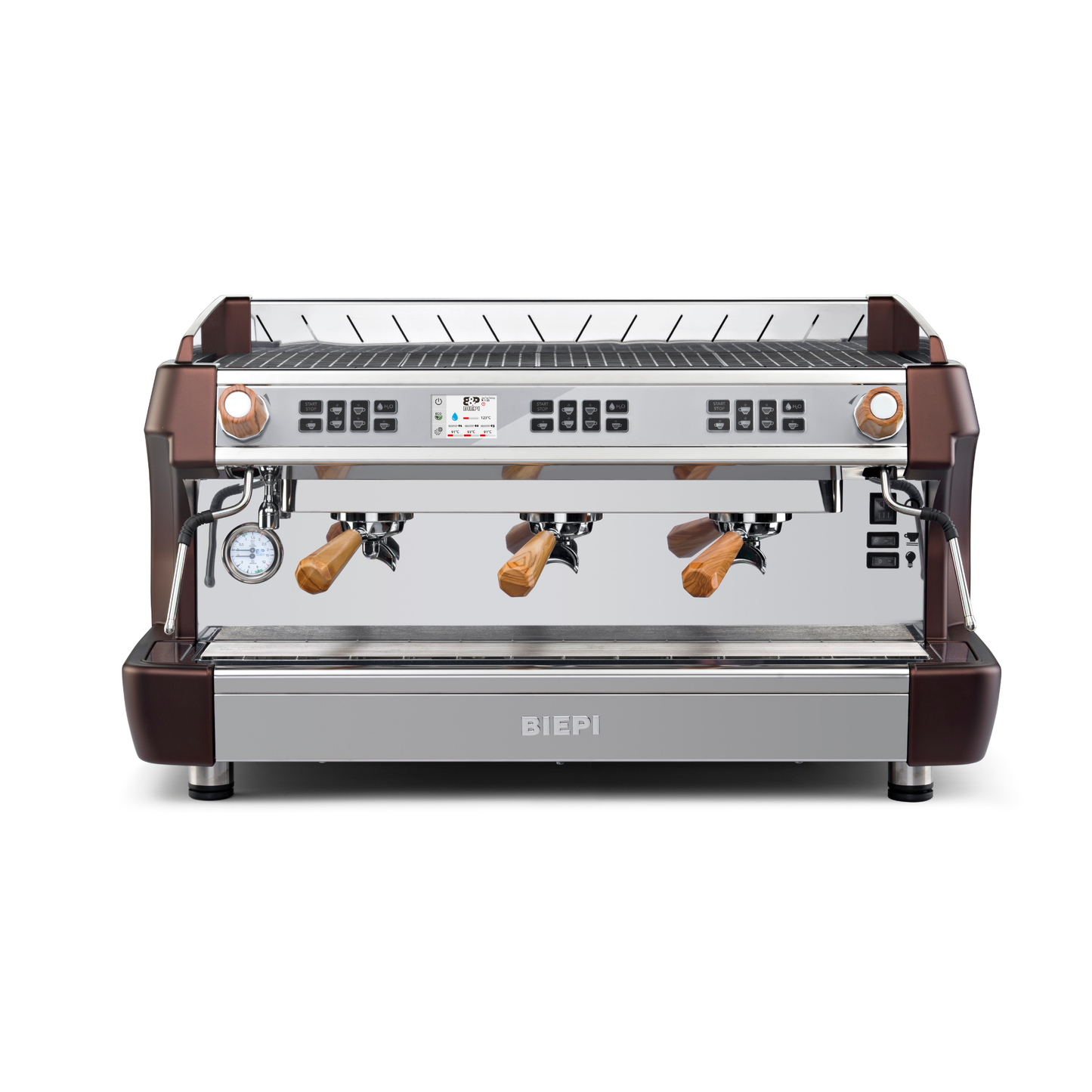 Biepi MC-1 Barista PRO Espresso Machine 3 Group Olive Wood