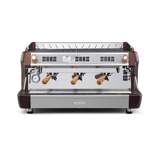 Biepi MC-1 Barista PRO Espresso Machine 3 Group Olive Wood