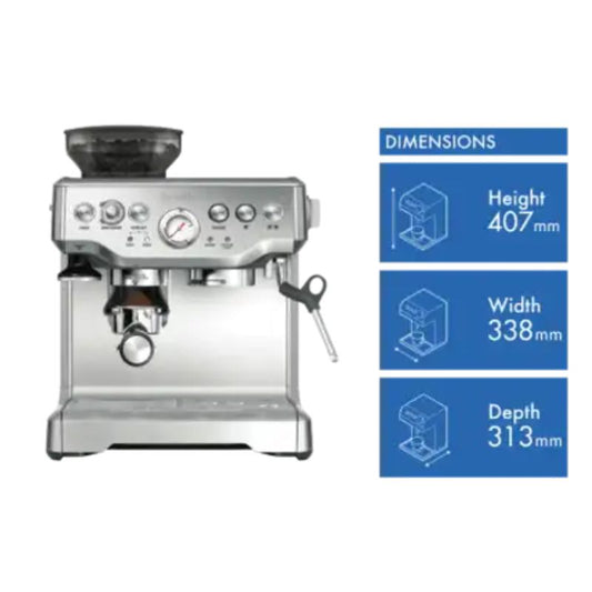 Breville The Barista Espresso Coffee Machine BES870BSS Automatic action